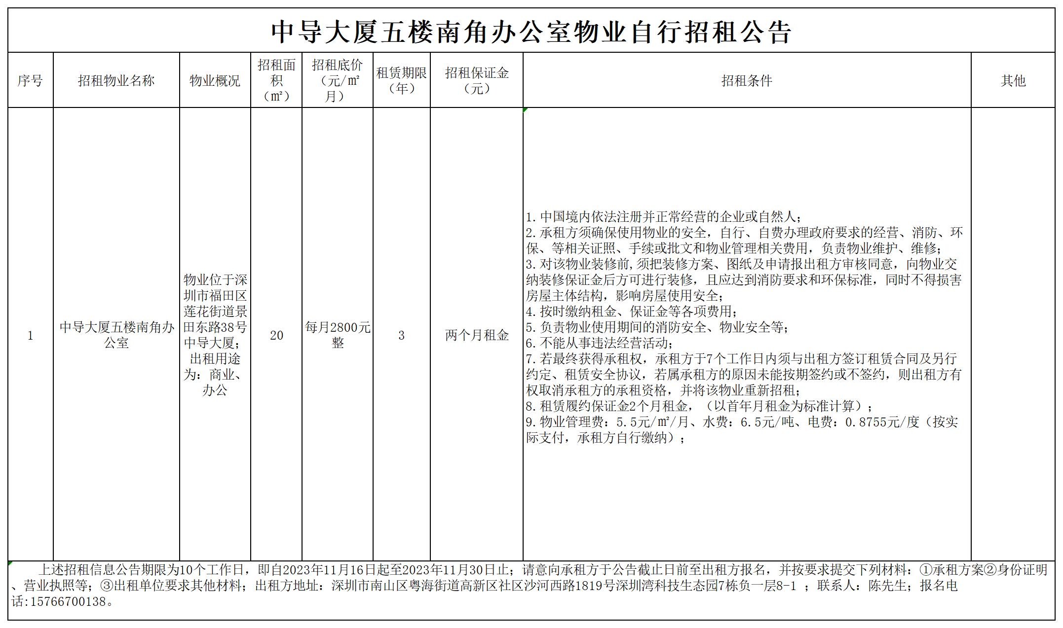 深圳市文化企业发展有限公司物业自行招租公告中导大厦5楼南角办公室物业.jpg